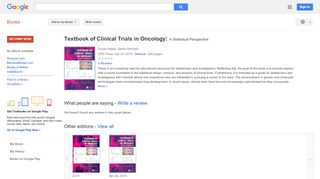 
                            7. Textbook of Clinical Trials in Oncology: A Statistical ... - Monitoring Nip Portal
