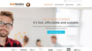 
                            3. Textbroker: Content and article writing services - Textbroker Sign In