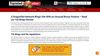 
                            2. TGI Bingo Review - Claim a Free No Deposit Bonus - Tgi Bingo Portal