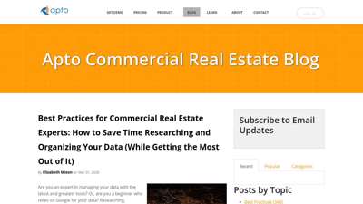 The #1 Blog for Commercial Real Estate Brokers  Apto