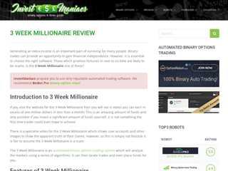 
                            4. The 3 Week Millionaire Scam - InvestManiacs