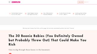 
The 30 Expensive Collectible Beanie Babies Will Make You ...  
