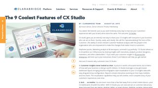 
                            4. The 9 Coolest Features of CX Studio | | Clarabridge - Https Cxstudio Clarabridge Net Dashboard Login