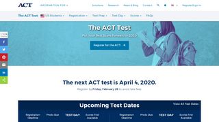 
                            1. The ACT Test for Students ACT