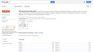 
The American Educator: A Library of Universal Knowledge; ...  

