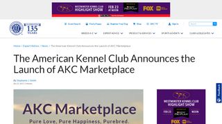 
                            5. The American Kennel Club Announces the Launch of AKC ... - Akc Marketplace Portal