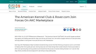
                            8. The American Kennel Club & Rover.com Join Forces On AKC ... - Akc Marketplace Portal