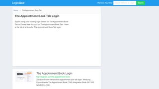 
                            8. The Appointment Book Tab Login or Sign Up - Eppointments Plus Tab Login