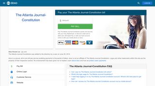 
The Atlanta Journal-Constitution | Pay Your Bill Online | doxo ...  
