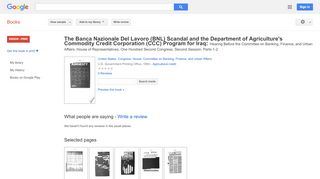 
The Banca Nazionale Del Lavoro (BNL) Scandal and the ...  
