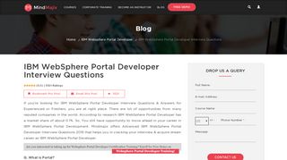 
                            1. The Best IBM WebSphere Portal Developer Interview Questions ... - Websphere Portal Interview Questions