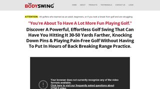 
                            2. The Body Swing - Powerful, Effortless, Pain-Free Golf Swing - Bodyswing Com Portal