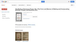 
                            8. The Booke of Common Prayer, Etc. (The Form and Manner of ... - Mce Vle Portal