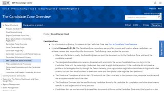 
The Candidate Zone Overview - IBM

