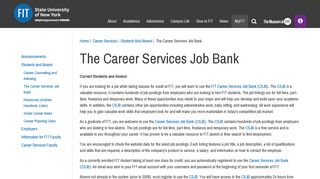 
                            1. The Career Services Job Bank | Fashion Institute of Technology - Fit Job Bank Portal