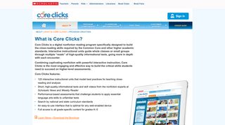 
                            4. The Common Core Digital Nonfiction Program | Core Clicks - Core Clicks Student Portal