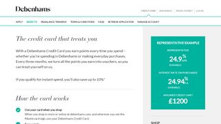 
                            4. The credit card that treats you - Benefits | Debenhams ... - Debenhams Credit Card Payment Portal
