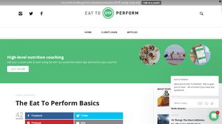 The Eat To Perform Basics – Eat to Perform - Eat To Perform Web App Portal