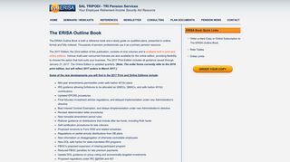 The ERISA Outline Book | Sal Tripodi - TRI Pension Services - Erisa Outline Book Online Portal