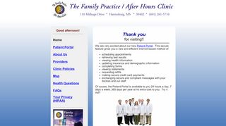 
                            4. The Family Practice After Hours Clinic of Hattiesburg - Terry Lowe ... - Family Practice After Hours Clinic Patient Portal