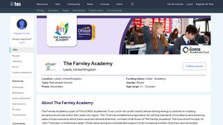
                            8. The Farnley Academy - Tes Jobs - Eschools Farnley Portal