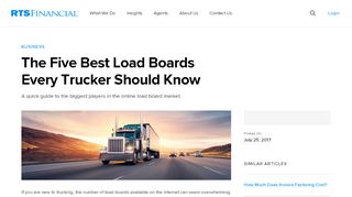 
The Five Best Load Boards Every Trucker Should Know | RTS ...  
