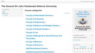 
                            5. The General Sir John Kotelawala Defence University - Kdu Moodle Login