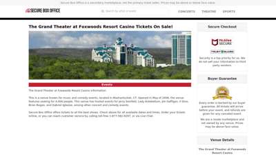 The Grand Theater at Foxwoods Resort ... - Box Office Tickets