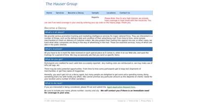 The Hauser Group  Become a Decoy - hausernet.com