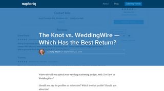 
                            7. The Knot vs. WeddingWire — Which Has the Best Return ... - Weddingwire Vendor Portal