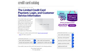 
                            4. The Limited Credit Card Payment, Login, and Customer ... - The Limited Card Portal