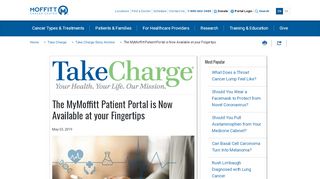 
The MyMoffitt Patient Portal is Now Available at your Fingertips
