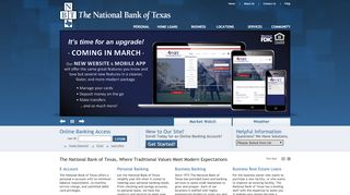 
                            6. The National Bank of Texas - Welcome! - Nbt Website Portal