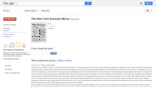 
The New York Dramatic Mirror
