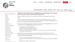 
                            2. The New York Public Library and Bibliocommons Partner To ... - Nypl Portal Bibliocommons