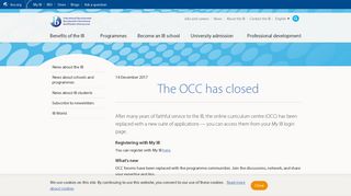 
                            3. The OCC has closed - International Baccalaureate® - Iben Central Portal