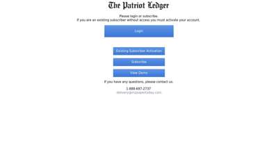 The Patriot Ledger - Login