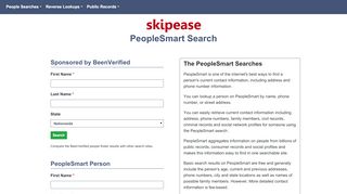 
                            6. The PeopleSmart People Search - Peoplesmart.com | Skipease - Peoplesmart Free Login