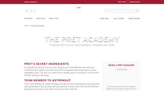 
                            7. The Pret Academy | Pret A Manger UK - Pret On Demand Login