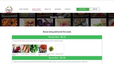 The Produce Box Weekly Boxes  Organic Food Delivery North ...