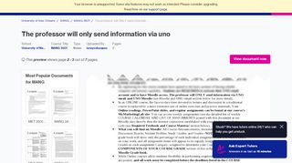 
                            6. The professor will ONLY send information via UNO email and ... - Uno Moodle Portal