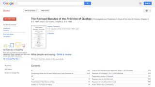 
                            3. The Revised Statutes of the Province of Quebec: Promulgated ... - Quebec Partage Com Portal