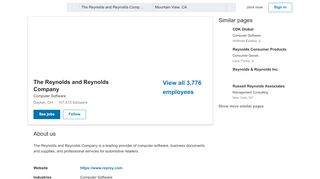 
The Reynolds and Reynolds Company | LinkedIn
