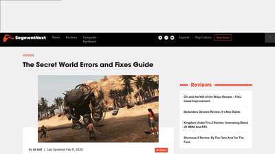 The Secret World Errors and Fixes Guide  SegmentNext