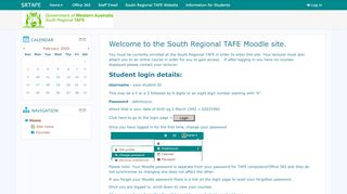 
                            7. the South Regional TAFE Moodle site. - Tafe Western Moodle Portal