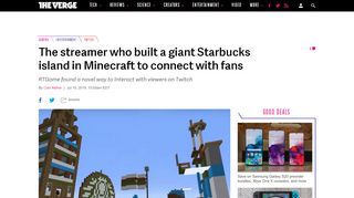 
                            5. The streamer who built a giant Starbucks island in Minecraft to ... - Starbucks Sign In Minecraft