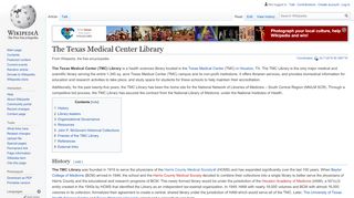 
                            7. The Texas Medical Center Library - Wikipedia - Tmc Library Remote Access Portal