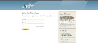The University of Akron - Login - Akron Zipline Portal