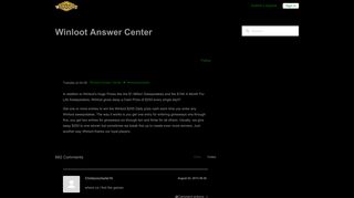 The Winloot Daily Sweeps – Winloot Answer Center