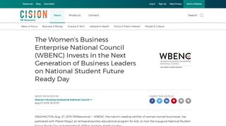 
The Women's Business Enterprise National Council (WBENC ...  
